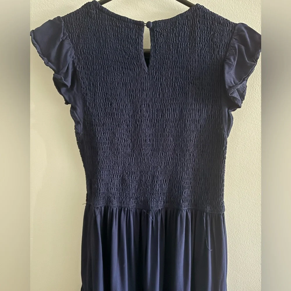 Smocked Blue Dress - Picture 3 of 4